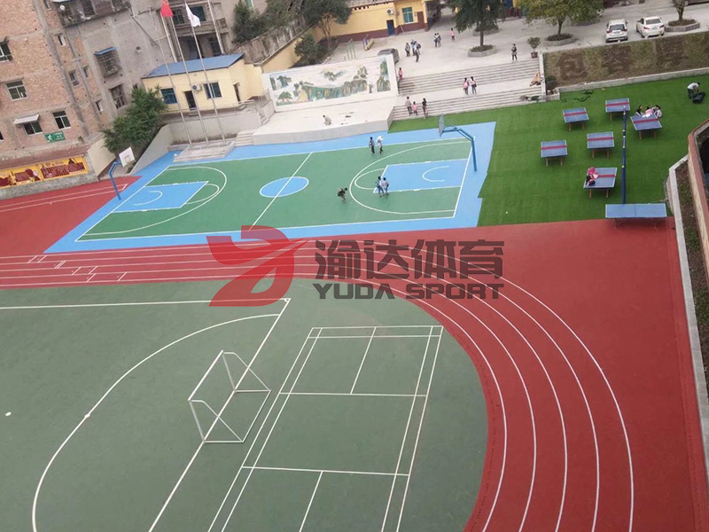 豐都透氣型跑道，硅pu球場，人造草坪